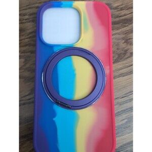 Silicone IPhone 16 Pro Case With Screen Protector And Kickstand-Multi Color